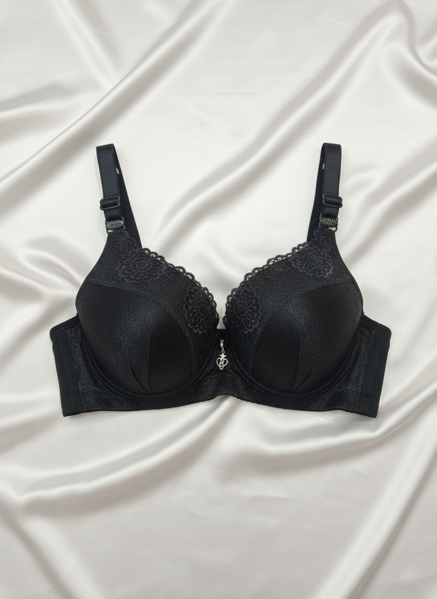 Women's Lace Underwire Bra Set - Full Coverage Push Up Bra