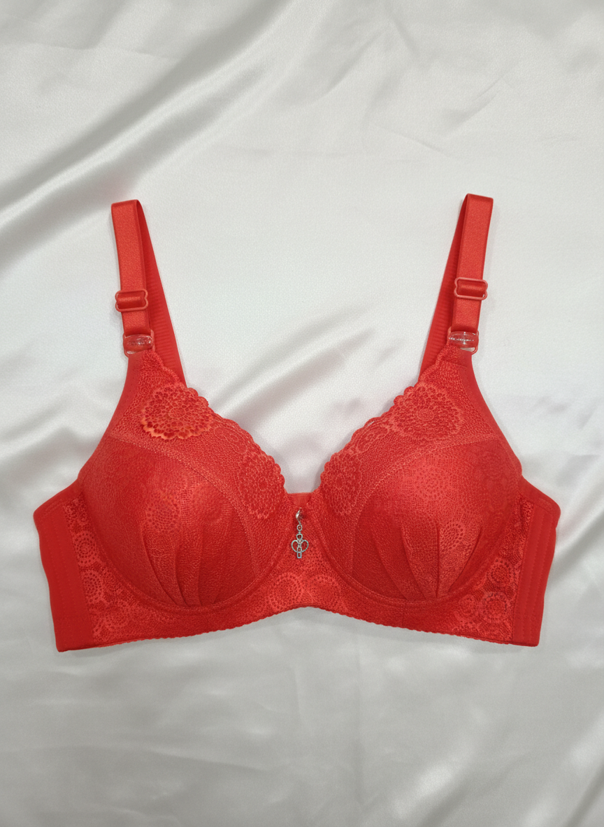 Women's Lace Underwire Bra Set - Full Coverage Push Up Bra