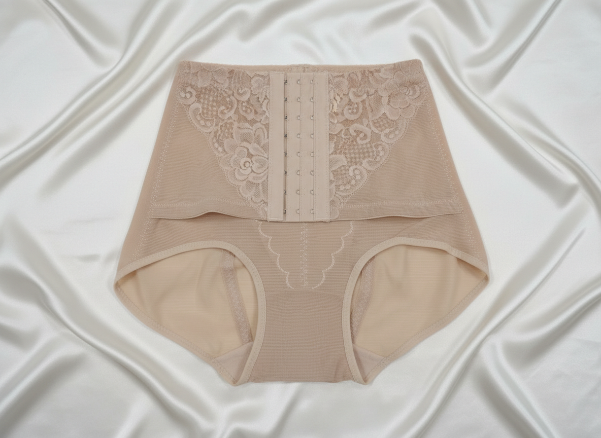 High-Waisted Lace Shapewear Panty - Tummy Control Body Shaper