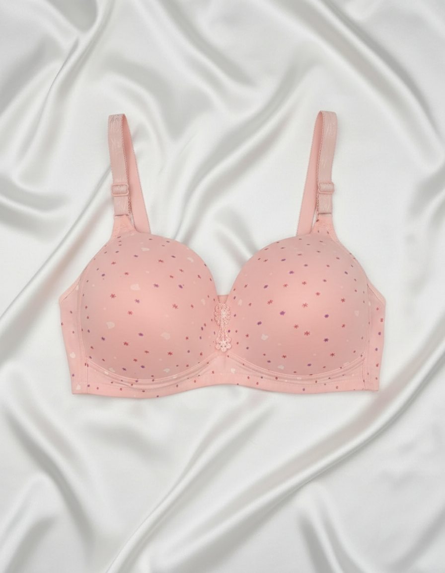 Comfort First: Pink Polka Dot Everyday Bra
