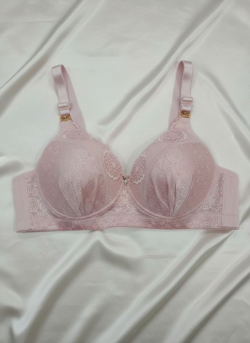 Women's Lace Underwire Bra Set - Full Coverage Push Up Bra